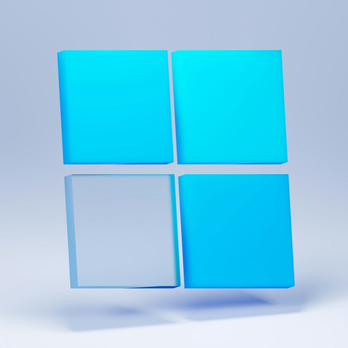 Photo by Sunder Muthukumaran a white and blue square object on a white background