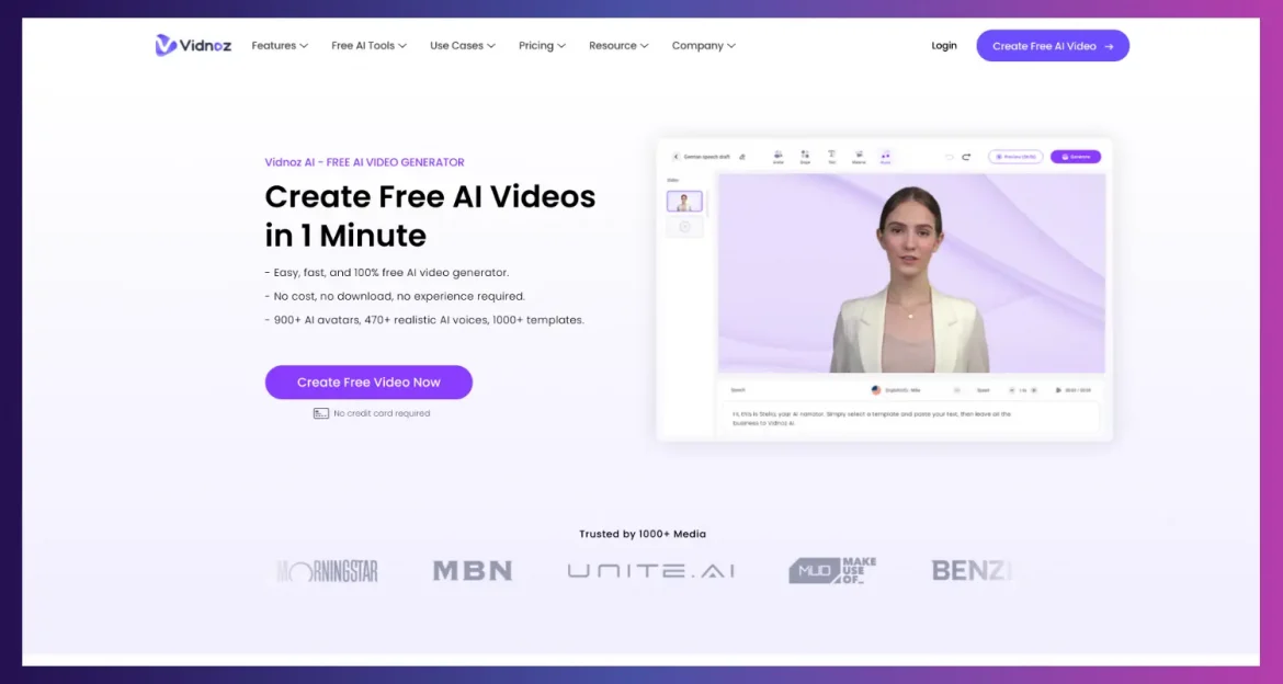 Vidnoz: ثورة في إنشاء الفيديو باستخدام الابتكار المدعوم بالذكاء الاصطناعي