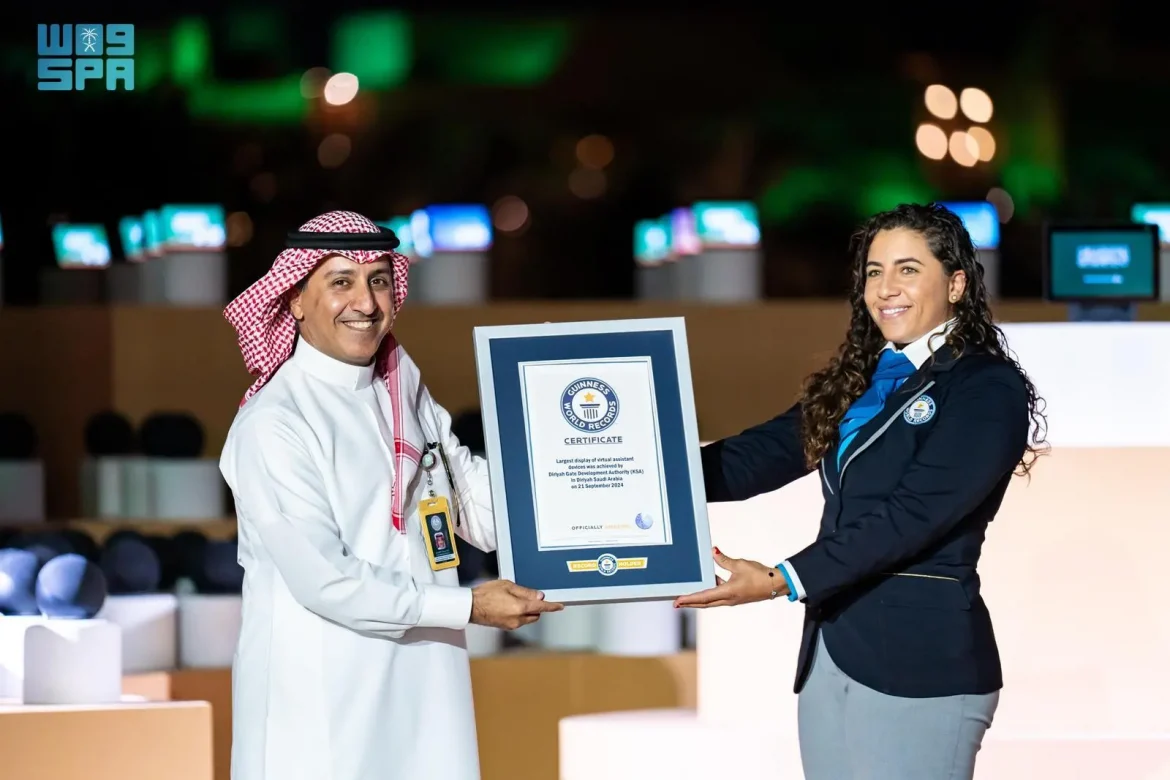 الدرعية تسجل رقماً قياسياً عالمياً جديداً في الذكاء الاصطناعي بأكبر عرض لـ Echo وAlexa