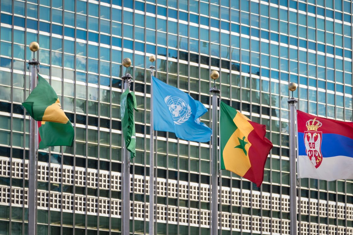 Flags at United Nations Headquarters - New York, USA