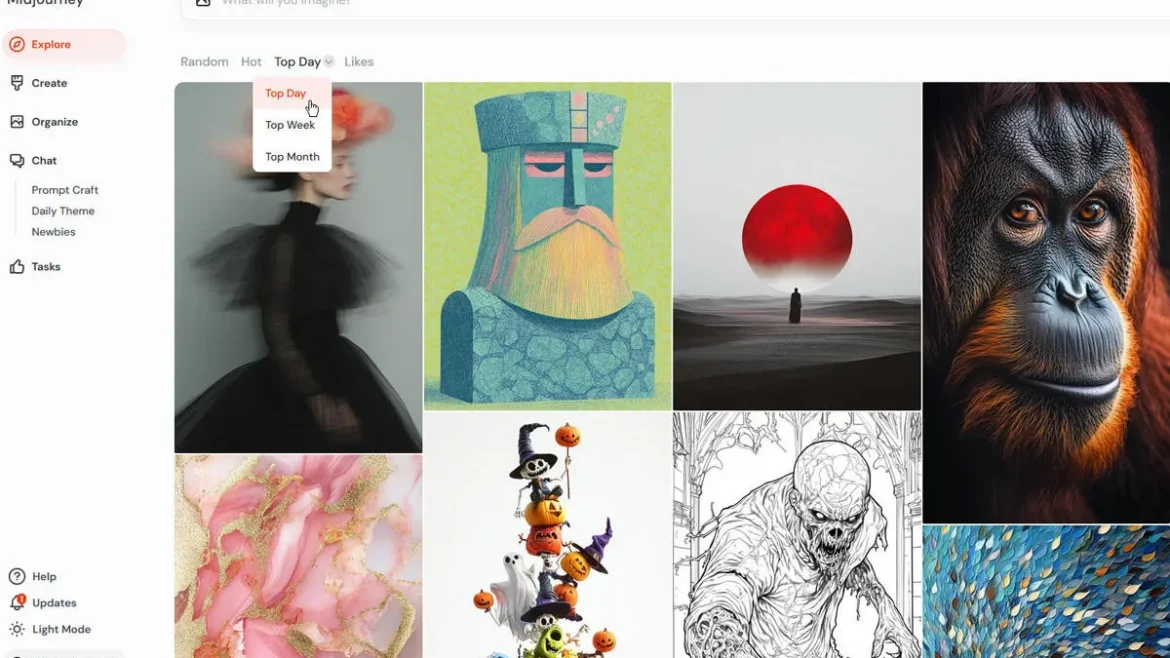 MidJourney من Discord إلى موقع إلكتروني مخصص