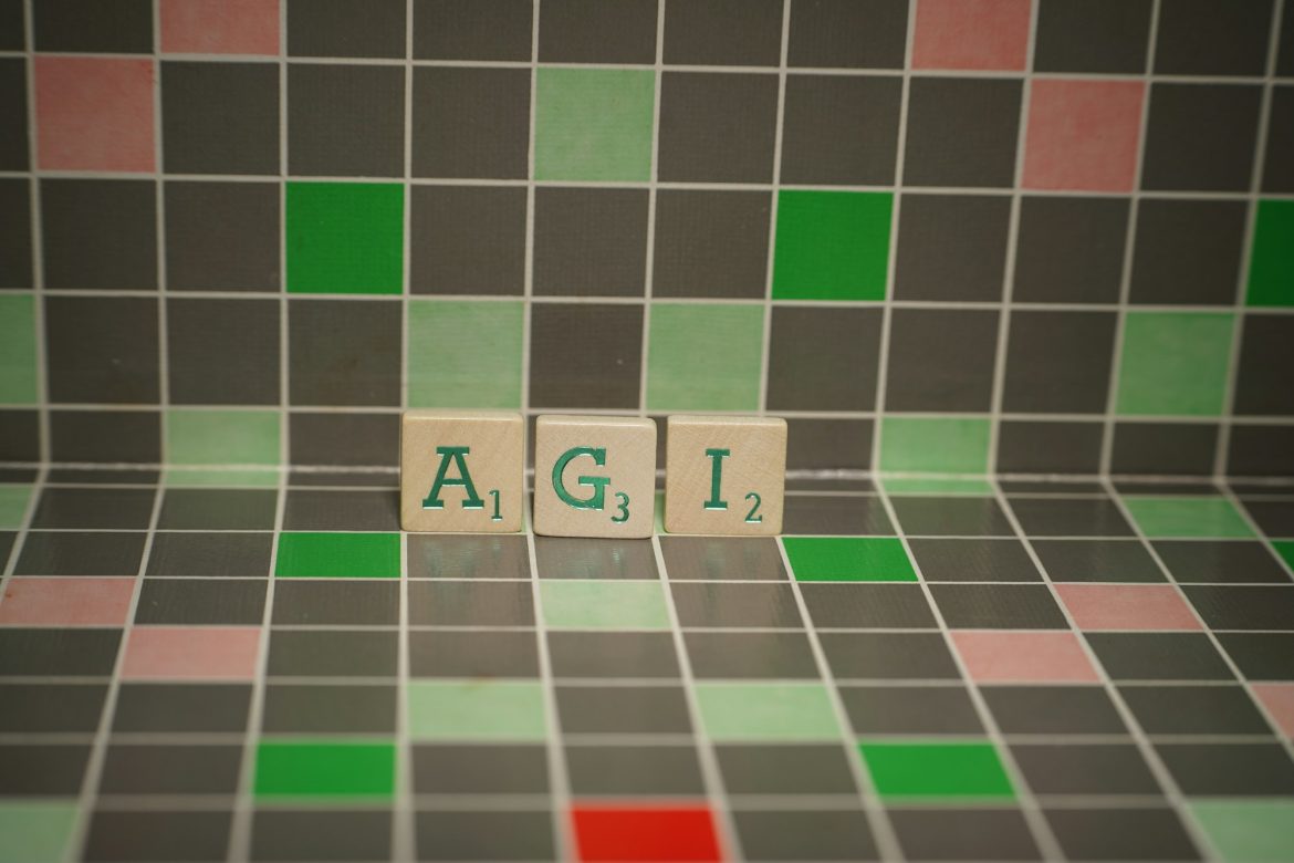 Tile with green agi text on a blocked background Tile with green agi text on a blocked background