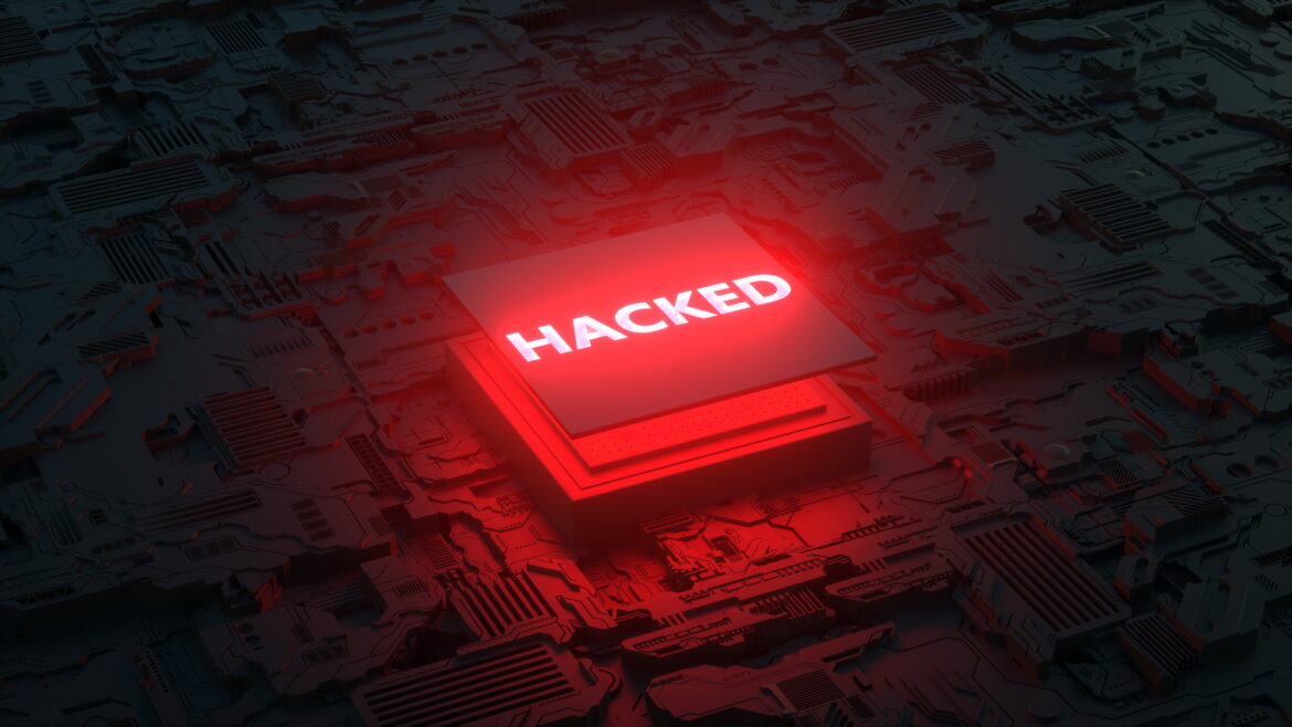 CPU vulnerability. 3D render. hacked processor concept CPU vulnerability. 3D render. hacked processor concept