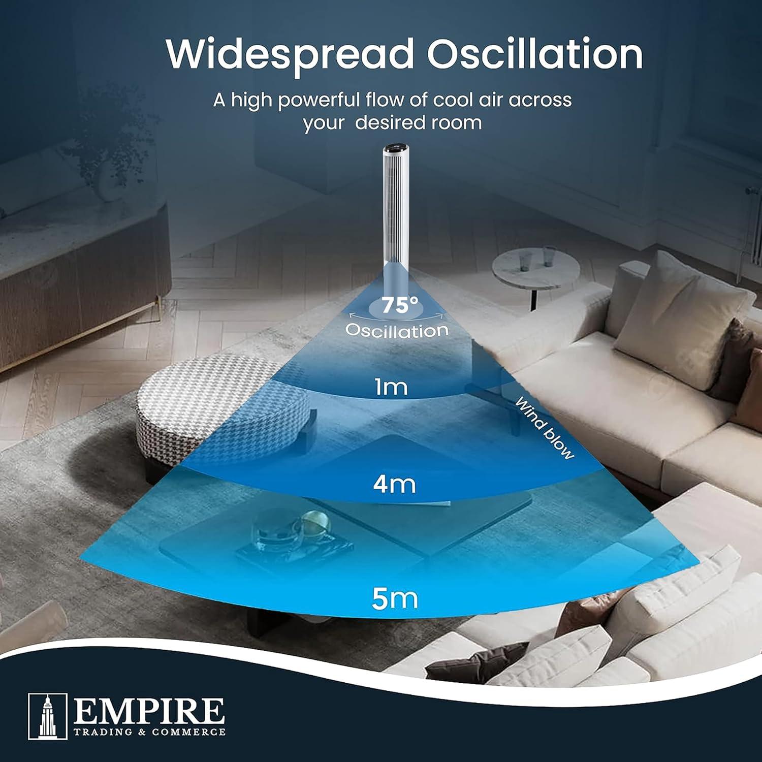 تجربتنا مع مروحة برجية 1.1 متر من امباير: الأداء والراحة
