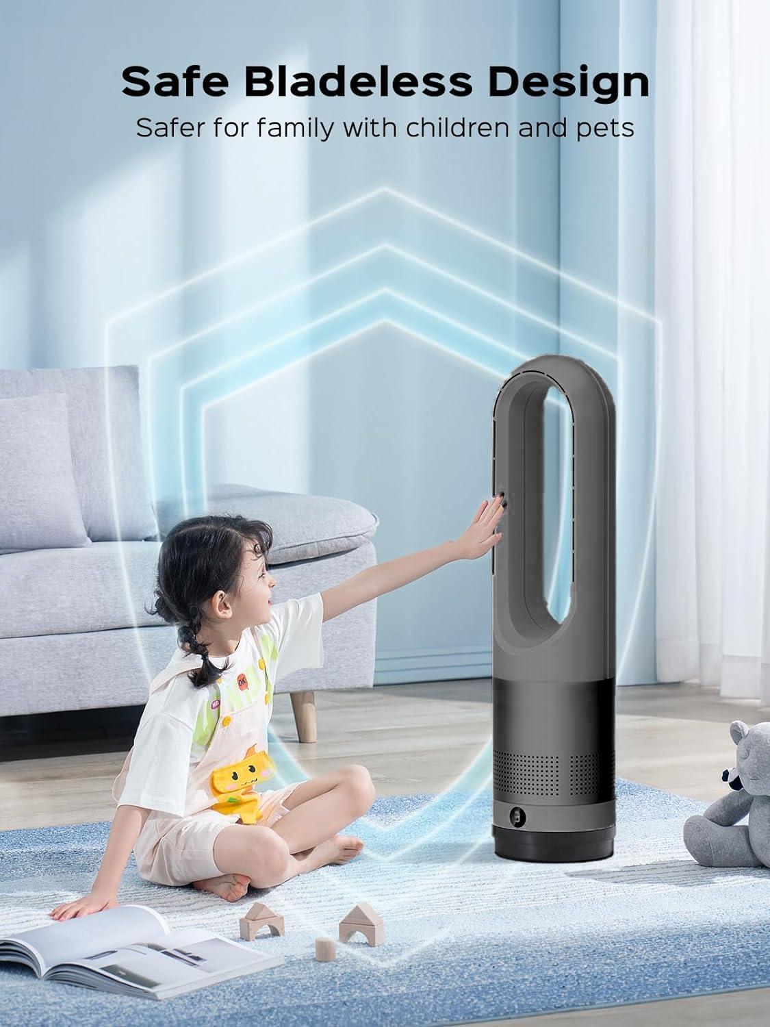 استعراض شامل لمروحة برج بدون شفرات: الراحة والأمان!