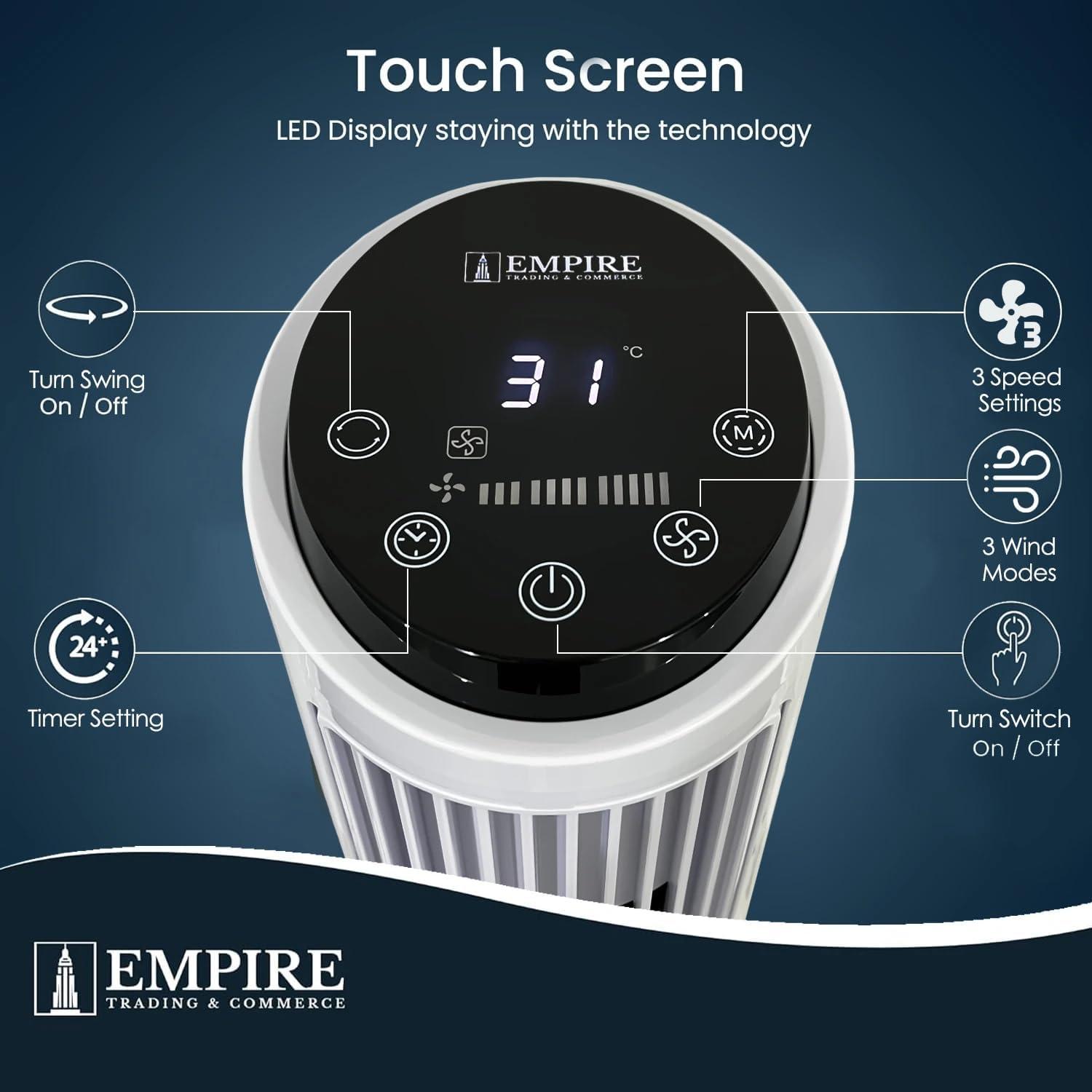 تجربتنا مع مروحة برجية 1.1 متر من امباير: الأداء والراحة