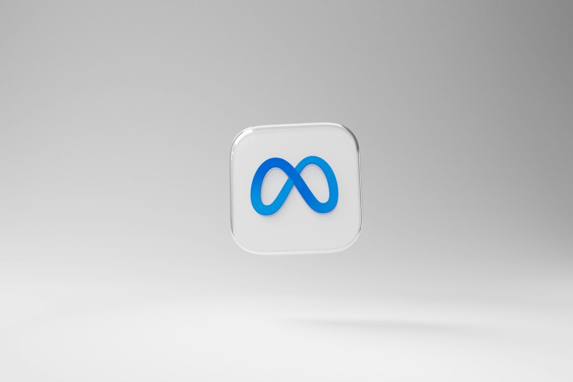 Photo by Dima Solomin a white square with a blue logo on it