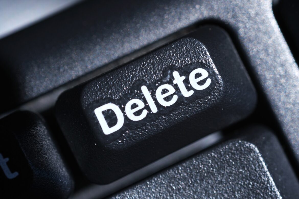 Close-up of keyboard buttons. Delete button Close-up of keyboard buttons. Delete button