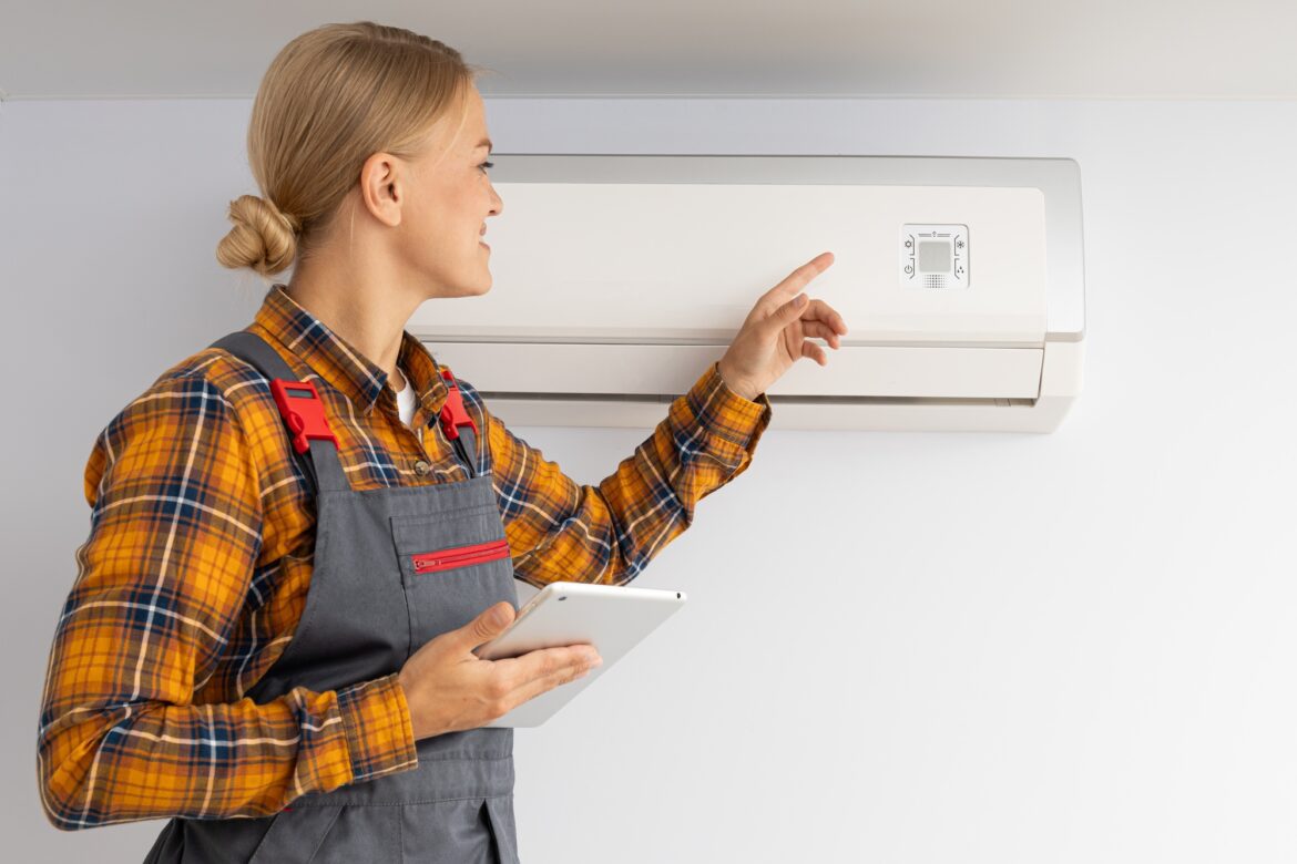 Female master and air conditioner, air conditioner repair