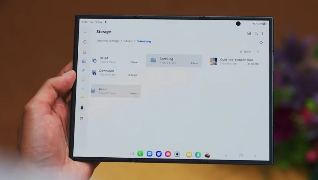 Galaxy Z TriFold Files App