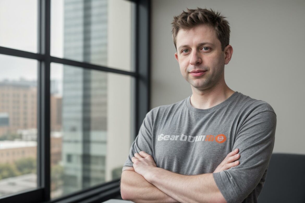 صورة مولدة بالذكاء الاصطناعي لمؤسس اوبن ايه اي سام التمان من قبل بوابة الذكاء الاصطناعي BawabaAi