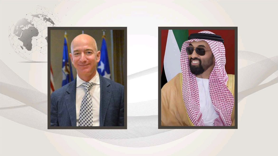 الشيخ طحنون يلتقي إيلون ماسك وجيف بيزوس لتعزيز التعاون في مجال الذكاء الاصطناعي