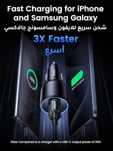 استعراض شاحن‌ السيارة ⁤يوجرين 130 واط: شحن ⁢سريع ‌وموثوق!