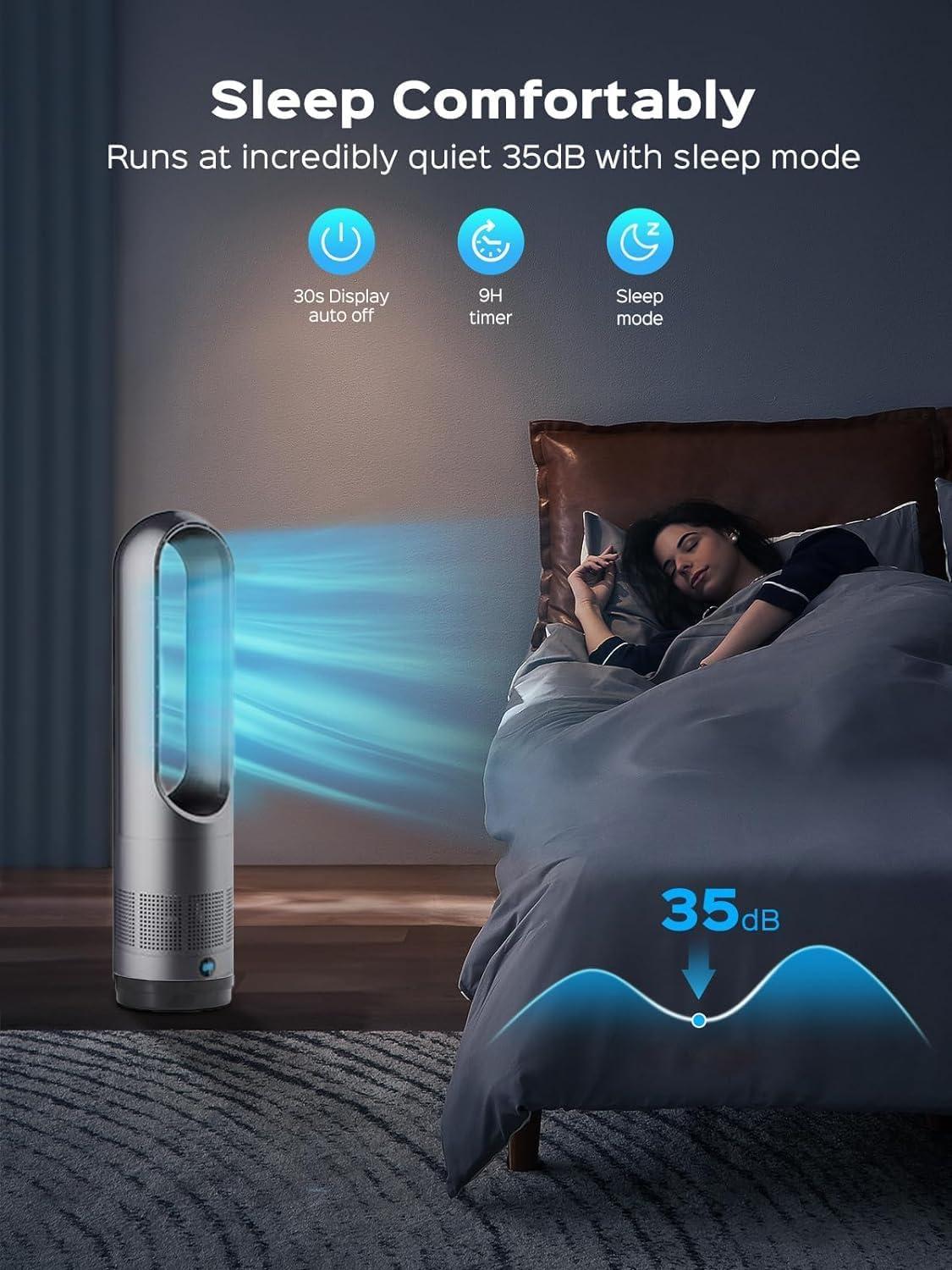 استعراض شامل لمروحة برج بدون شفرات: الراحة والأمان!