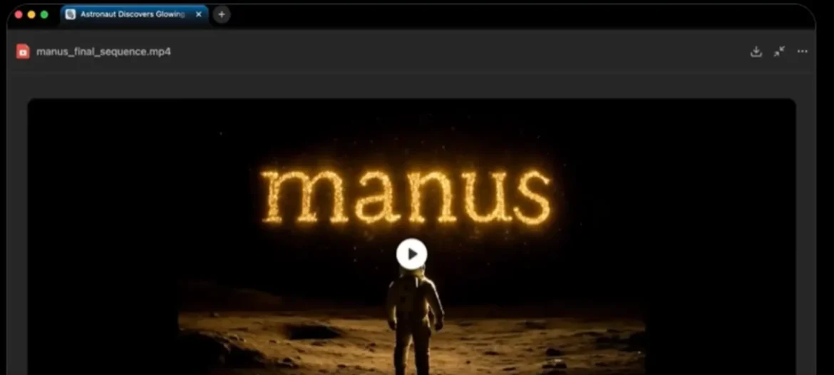 منصّة Manus AI تطلق ميزة تحويل النصوص إلى فيديوهات متكاملة!