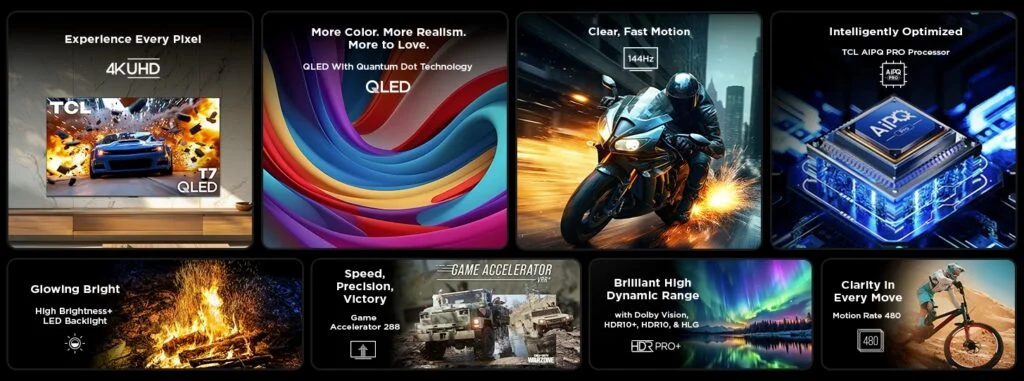 تلفزيونات TCL T7 QLED