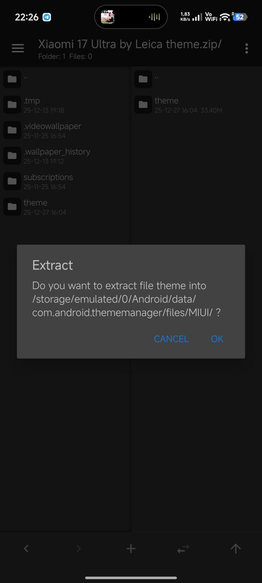 تثبيت الثيم يدويًا