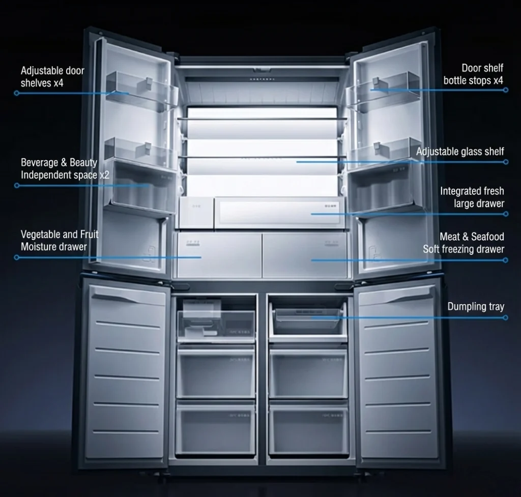 ثلاجة Xiaomi Mijia Refrigerator Pro Cross Embedded 560L