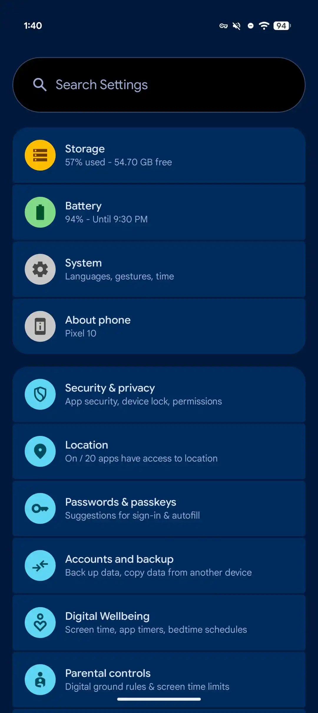Android 17 Beta 2 Settings app