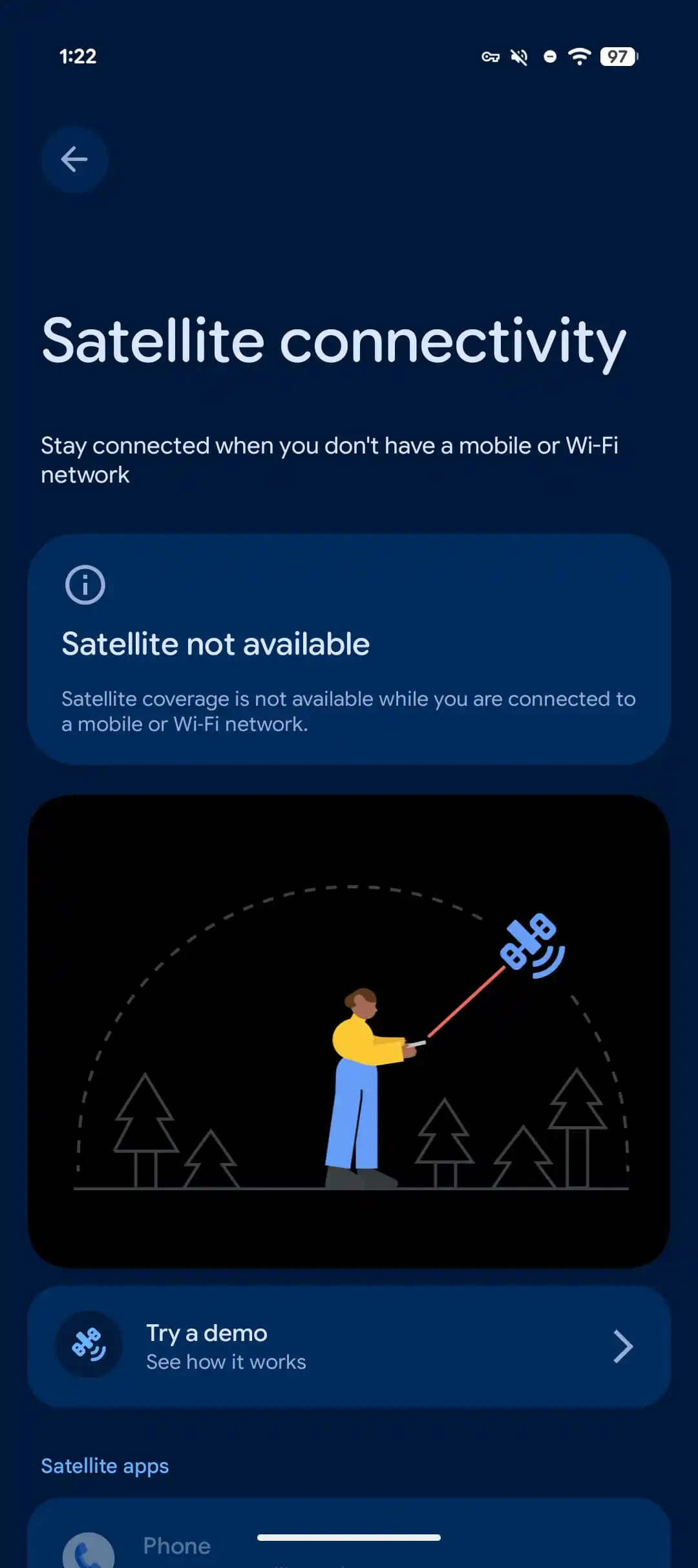 Android 17 Beta 2 Satellite tile UI