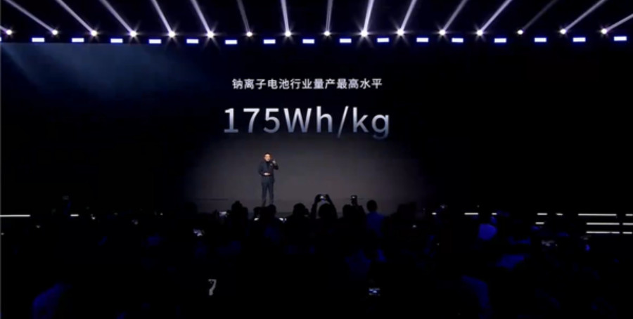 كثافة الطاقة لبطارية الصوديوم-أيون من CATL