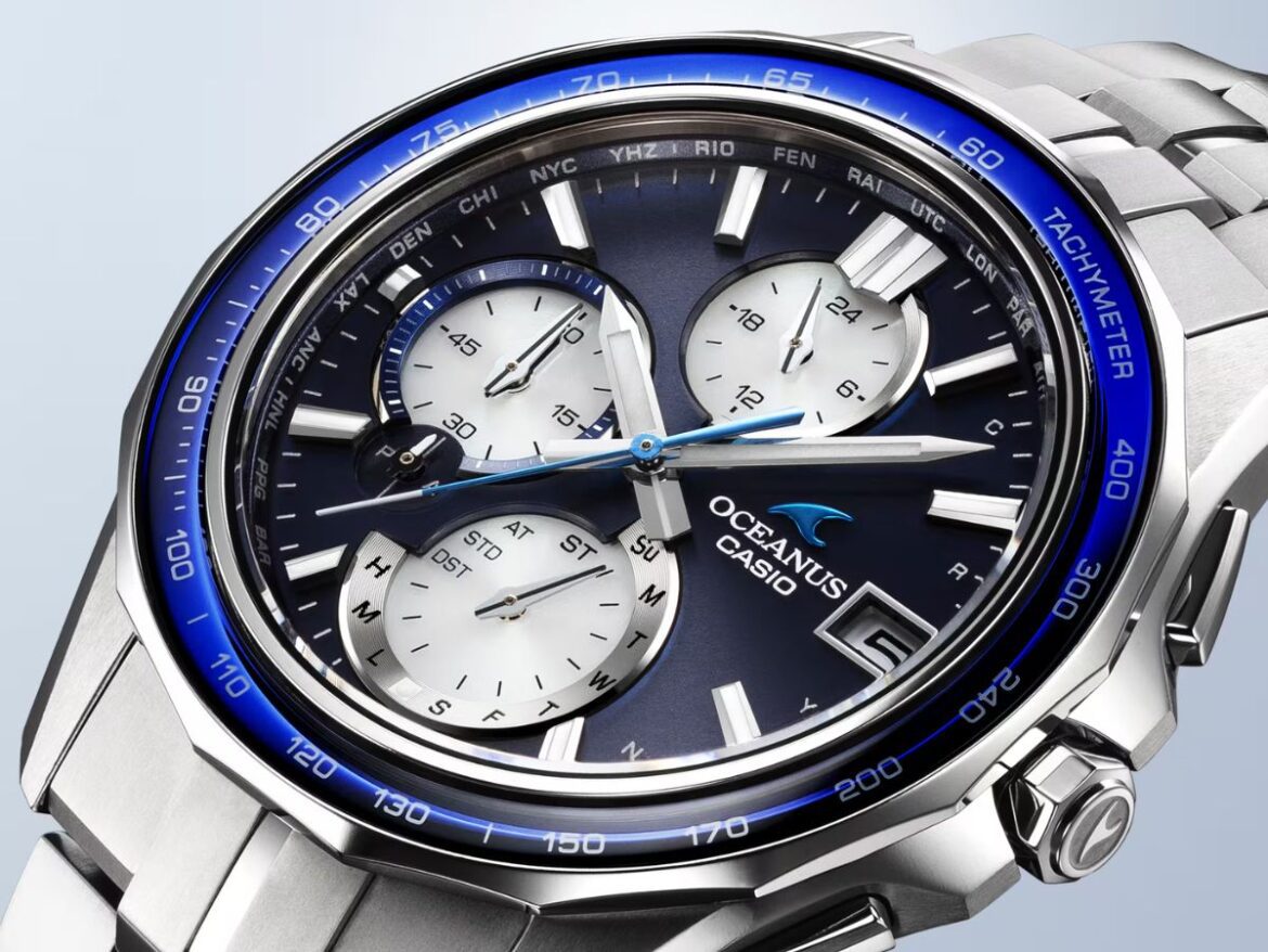 Casio launches new Oceanus watch with striking sapphire bezel ring
