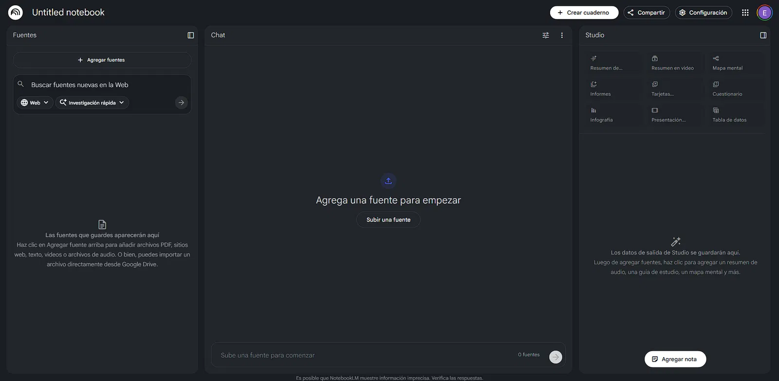 NotebookLM يتيح لك رفع مستندات وفيديوهات وصفحات ويب لإنشاء بودكاست تفاعلي وخرائط ذهنية وتقارير تنفيذية دون مغادرة المنصة.