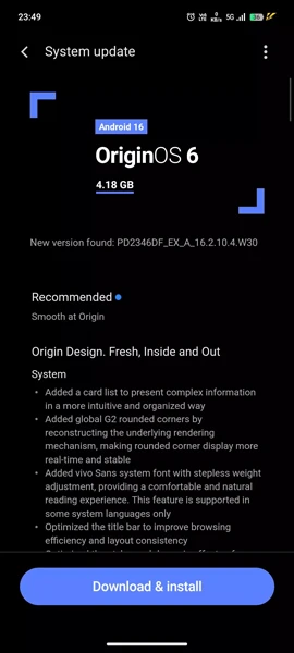 Vivo T3 Ultra OriginOS 6 update