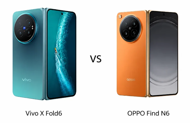مقارنة شاملة بين Vivo X Fold6 و OPPO Find N6 في الهواتف القابلة للطي
