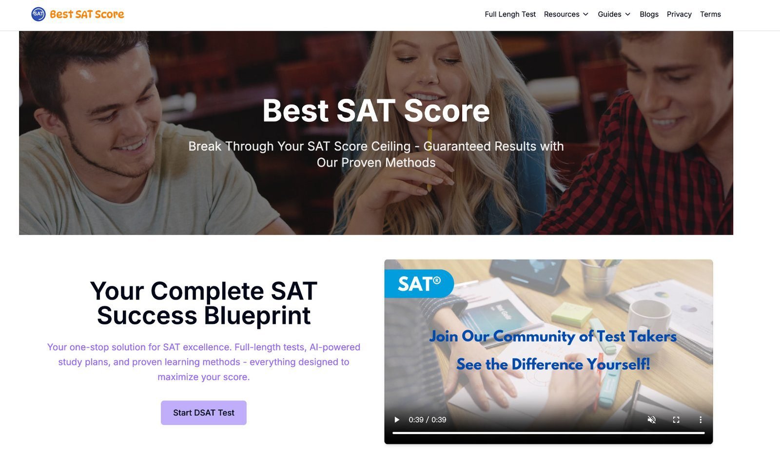 أفضل نتيجة في SAT