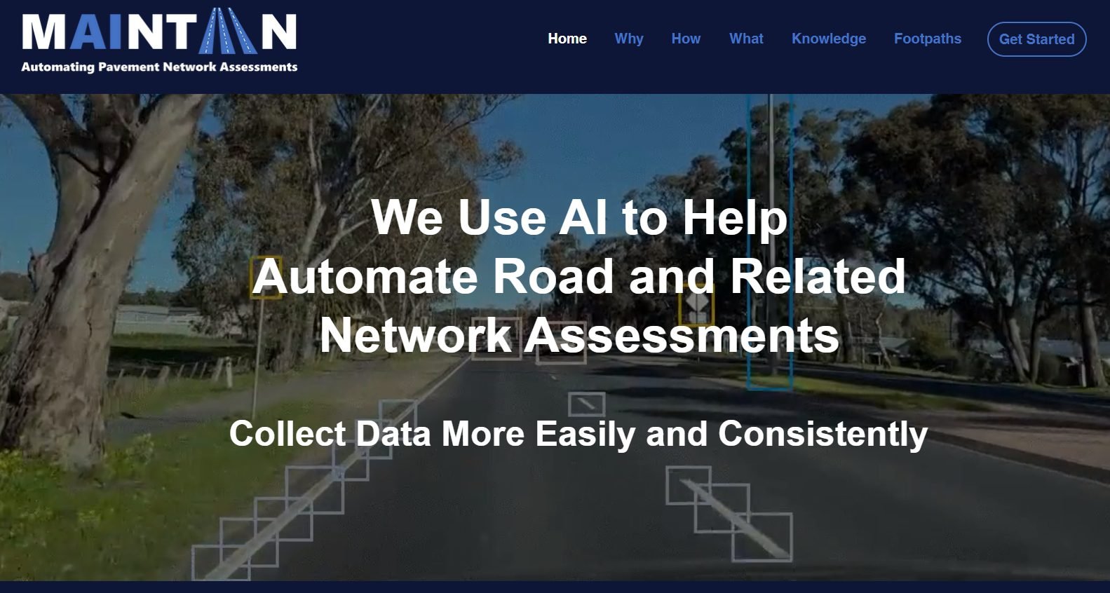 التفتيشات والتقييمات الآلية للطرق بواسطة Maintain-AI