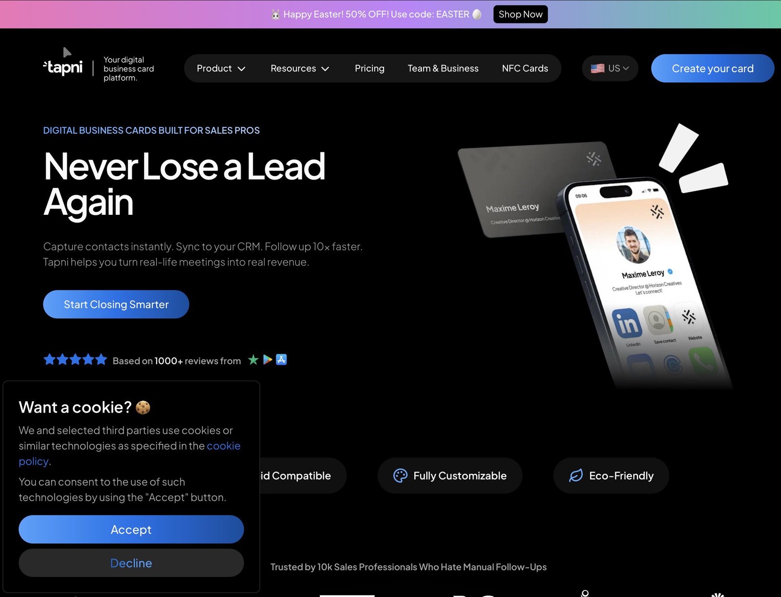 Tapni – AI Business Card CRM