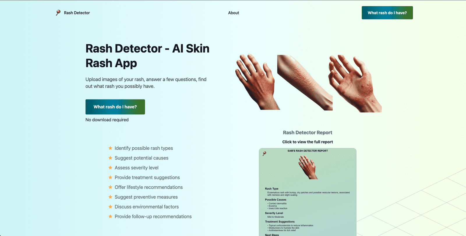 واجهة Rash Detector