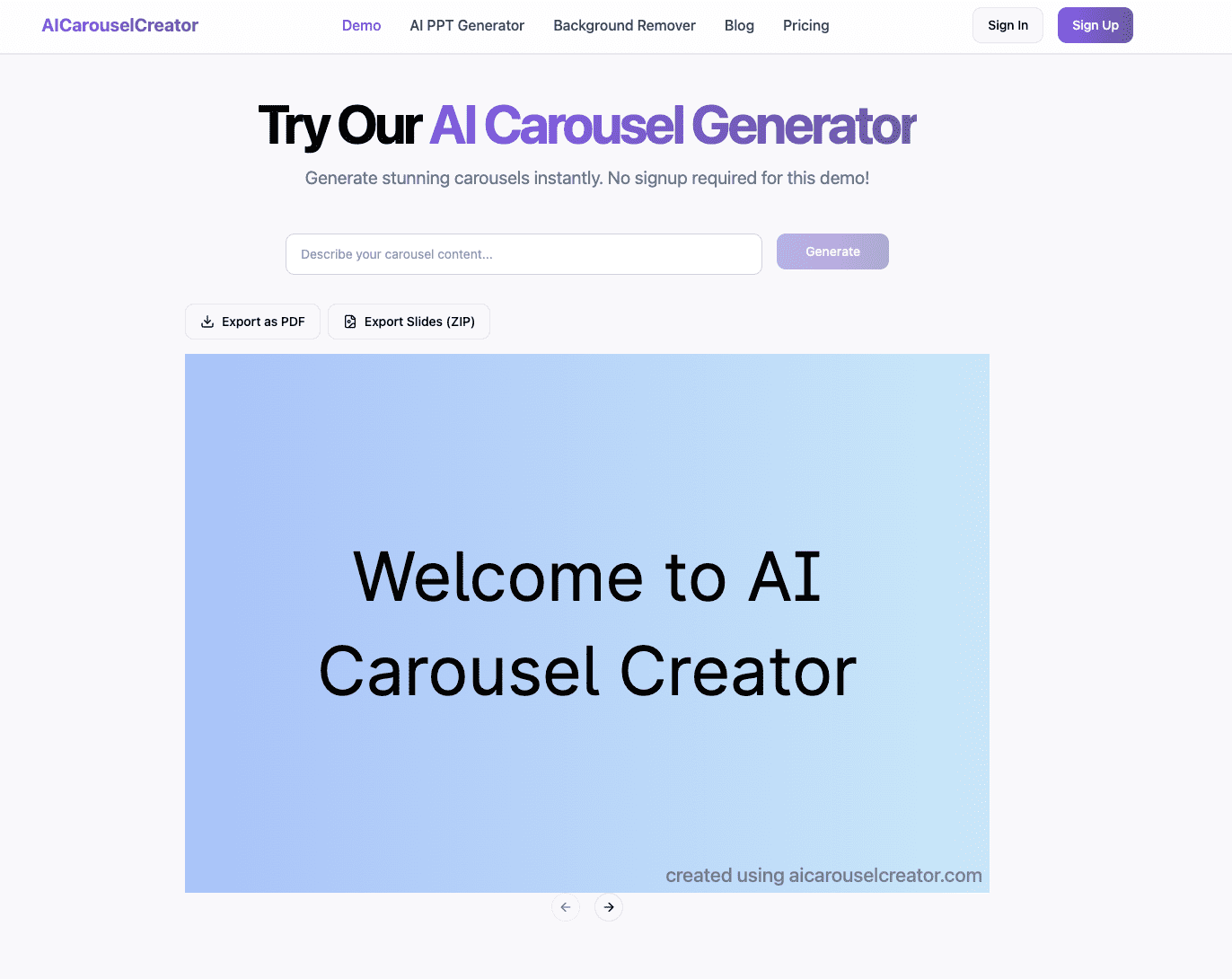 AICarouselCreator