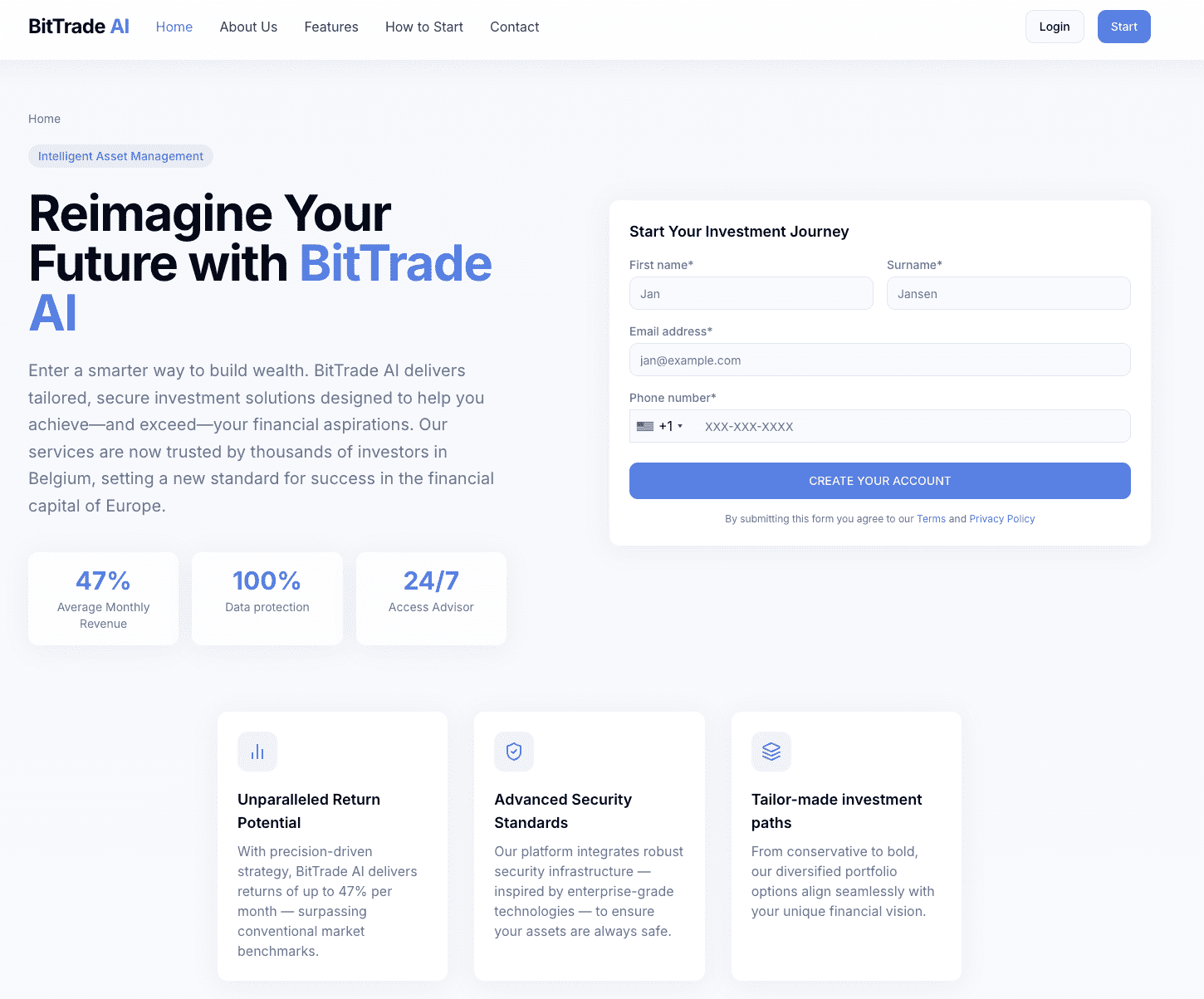 واجهة BitTrade AI