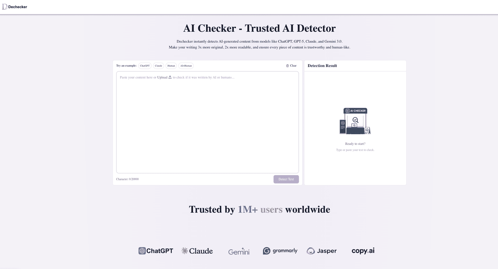 دي تشيكر – فاحص AI الموثوق