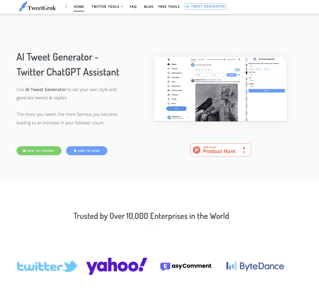 TweetGrok – مساعد إنشاء ونمو تويتر