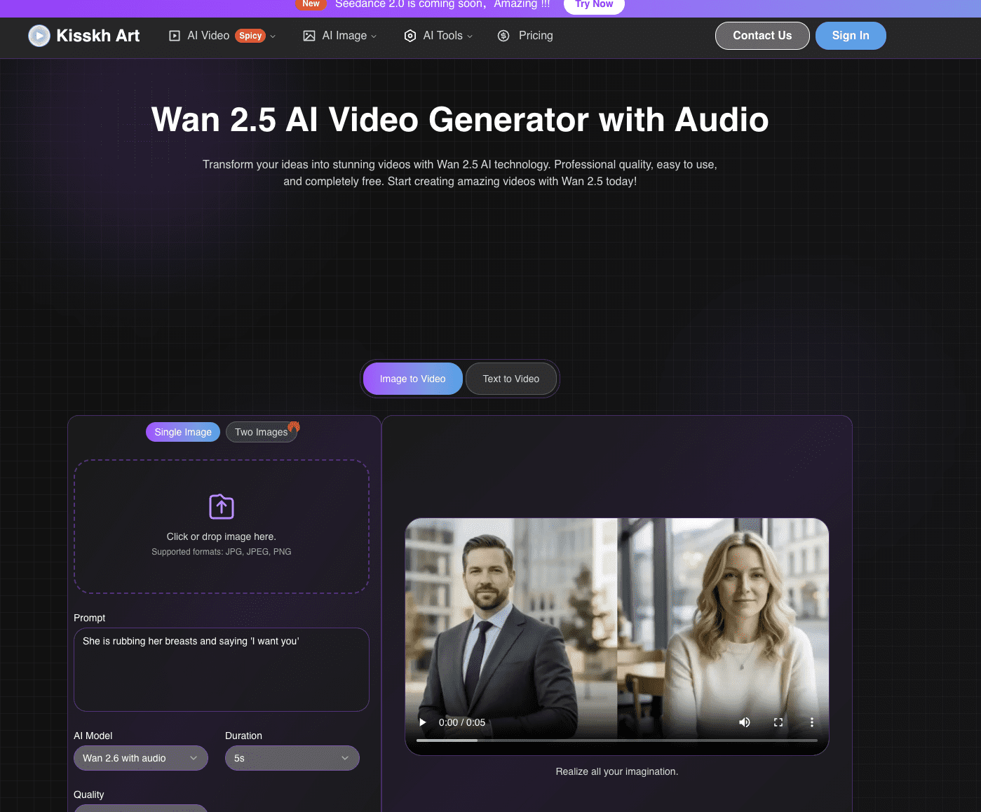 Wan 2.6 مولّد الفيديو غير المحدود