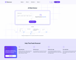 حل مسائل الرياضيات EduBrain AI