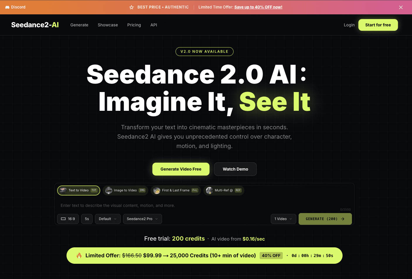 واجهة Seedance2-AI