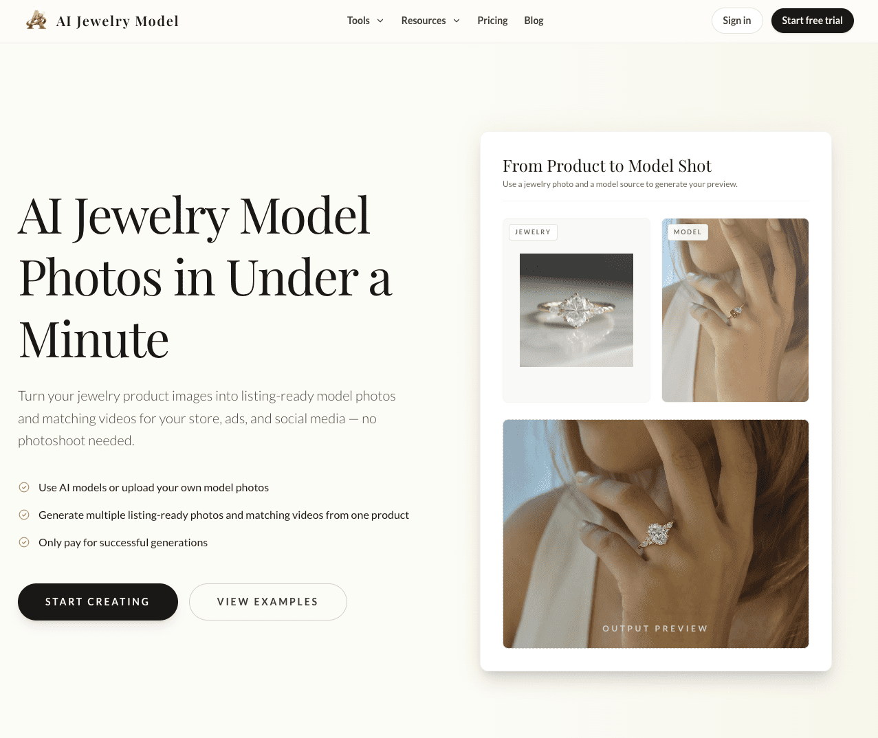 AI Jewelry Model