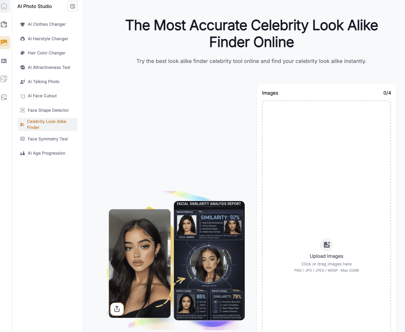 Live3D Celebrity Look Alike Finder