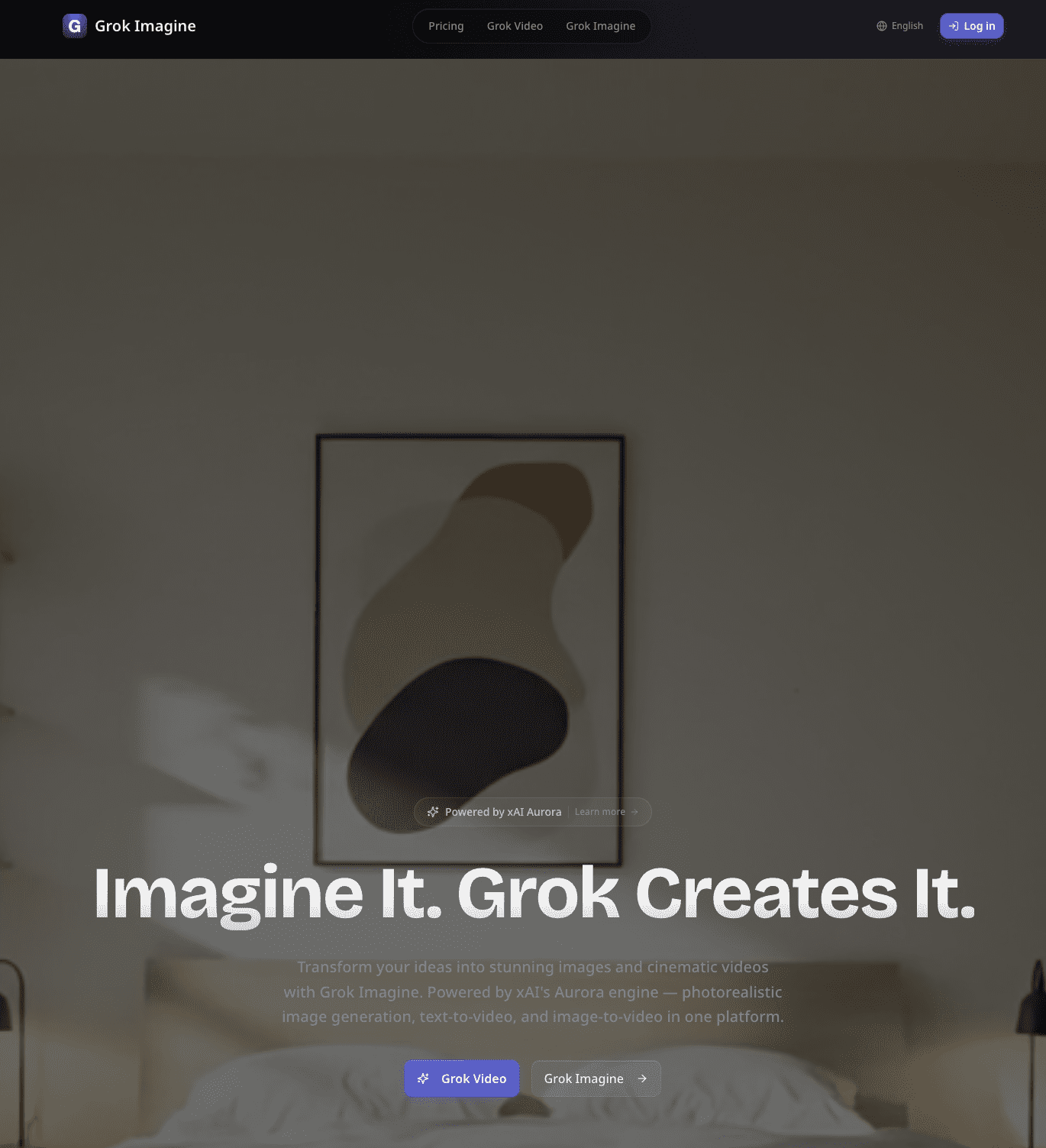 واجهة Grok Imagine