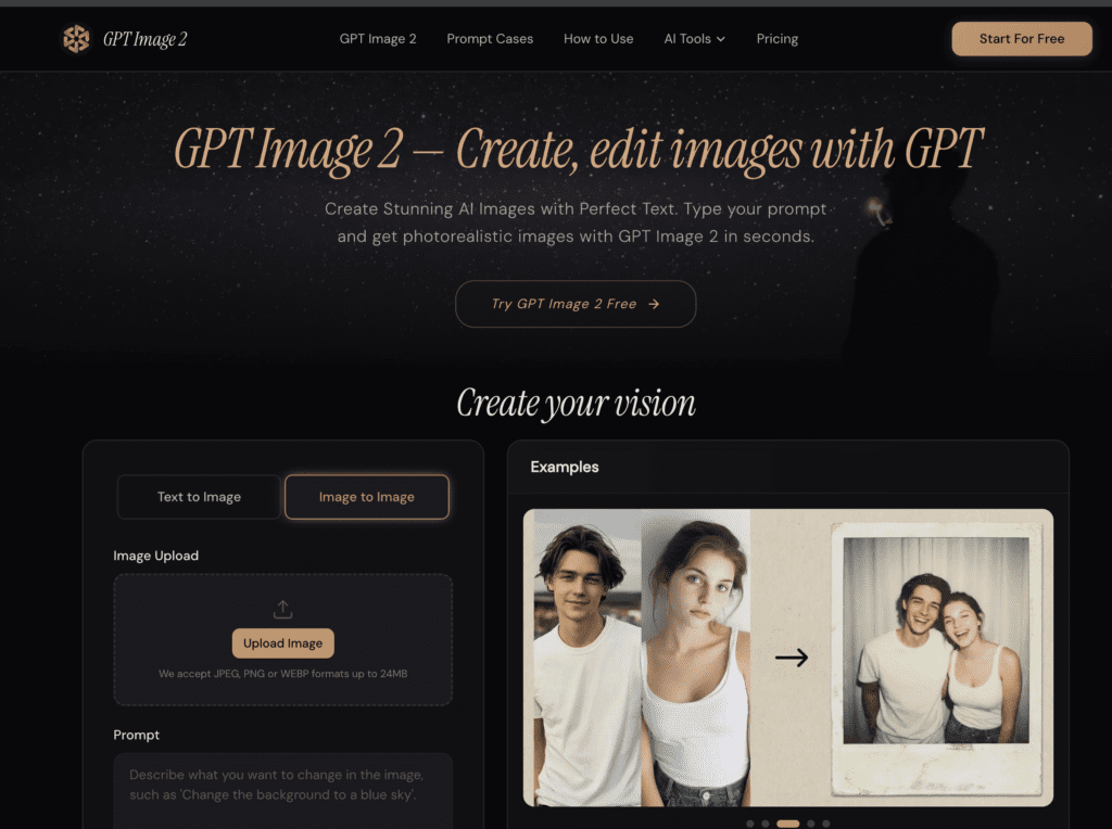 GPT Image 2 — Free AI Image Generator & Photo Editor