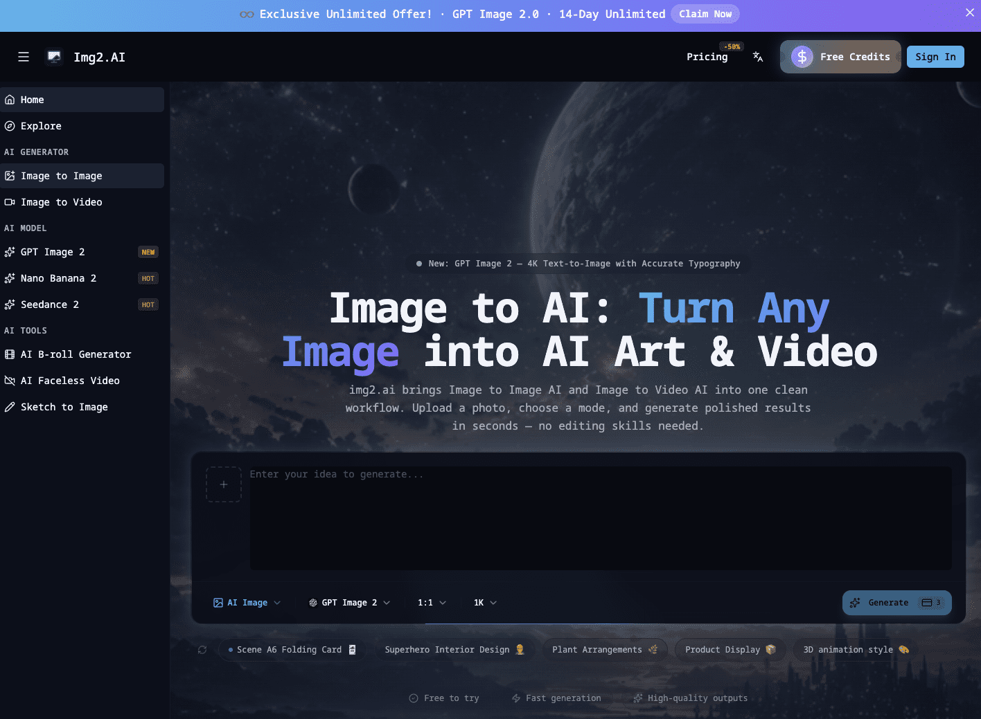 Image to Image & Video AI