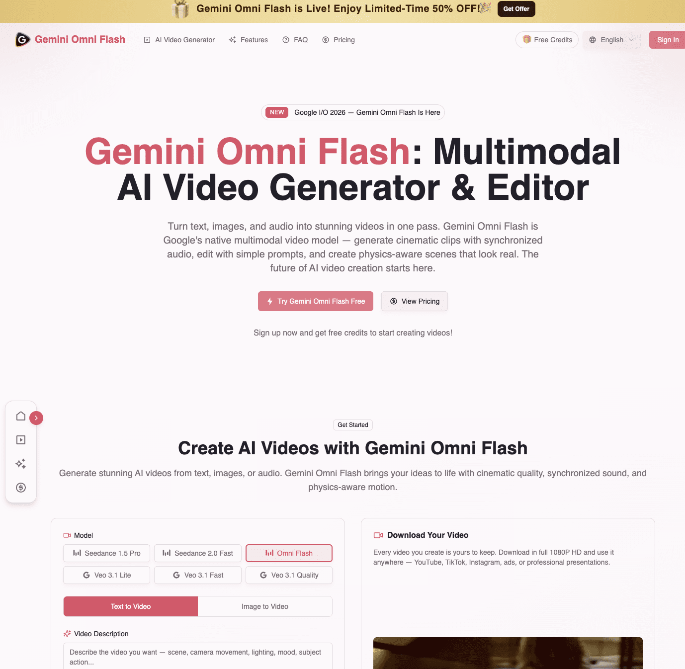 Gemini Omni Flash Video Generator