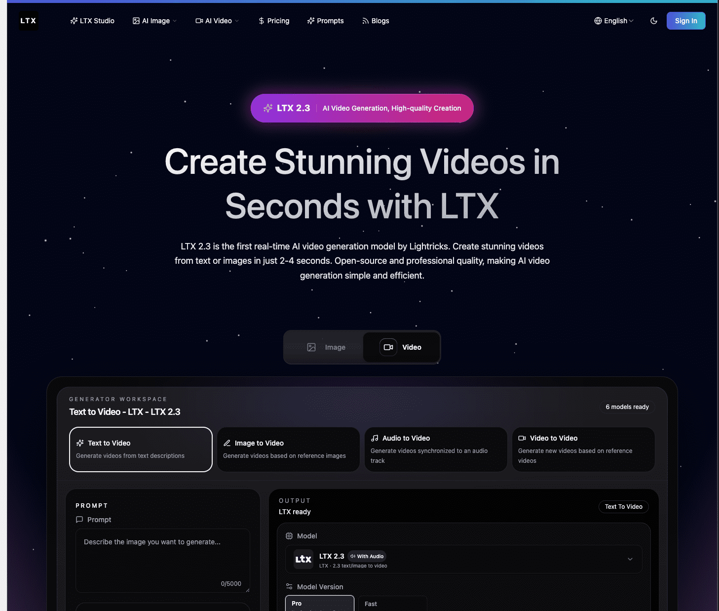 واجهة LTX Studio