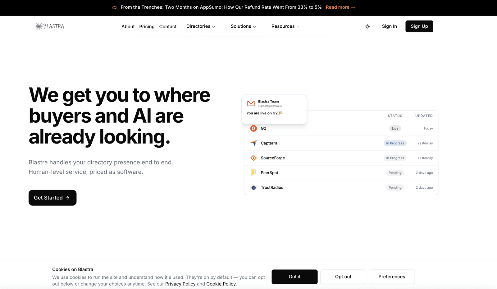 واجهة Blastra