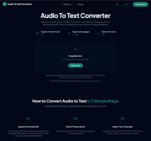 Audio To Text Converter