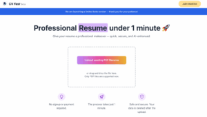 CVfast – resume with one click